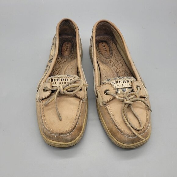 Sperry Top Sider Angelfish Leopard Sequins Shoe Size 9.5M - Picture 5 of 7